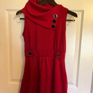 Red dress with pockets